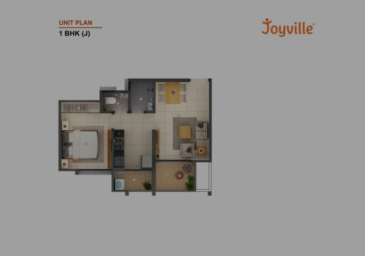 Shapoorji Pallonji Joyville Manjari, Hadapsar 1 BHK Plan