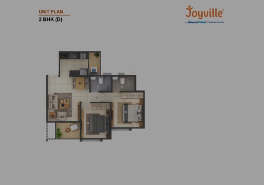 Shapoorji Pallonji Joyville Manjari, Hadapsar 2 BHK Plan