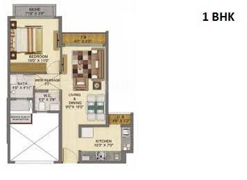 Shapoorji Pallonji Joyville Virar 1BHK Plan