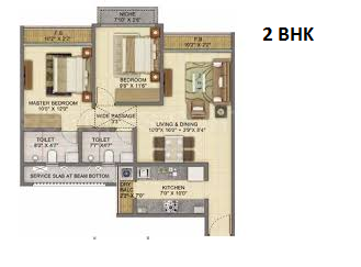 Shapoorji Pallonji Joyville Virar 2BHK Plan